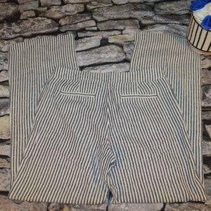 Nine West Womens Linen Blend Striped Pants Size 6